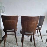 Set of 4 Scandinavian chairs from the 1960s.