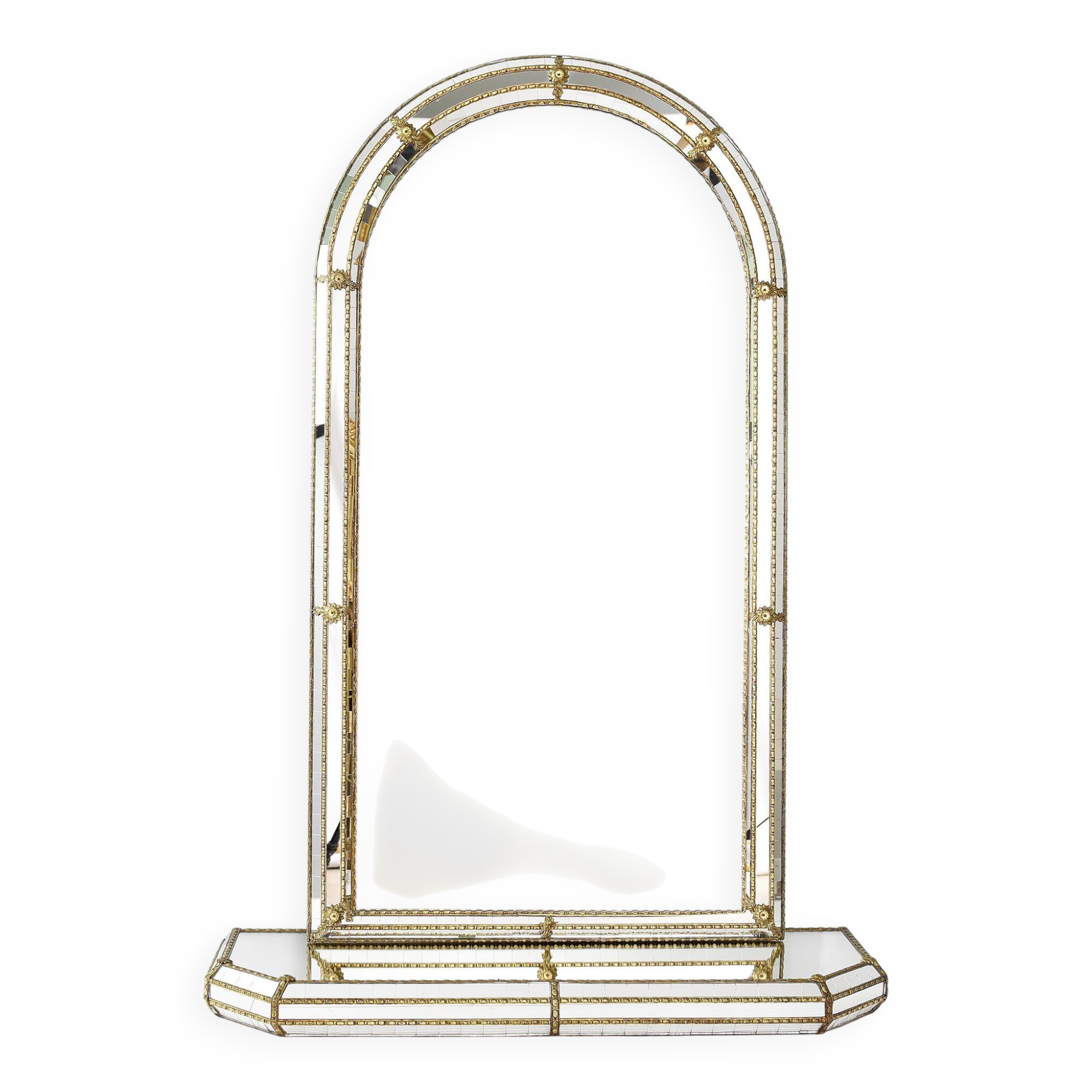 Large Authentic Vintage Venetian Mirror – Hollywood Regency Style