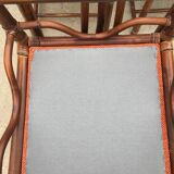 6 bamboo leather chairs 1980