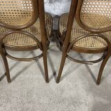 Series of 4 canned bistro chairs