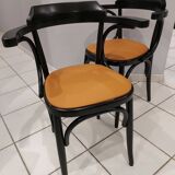 Suite of 4 chairs vintage bistrot 1960s