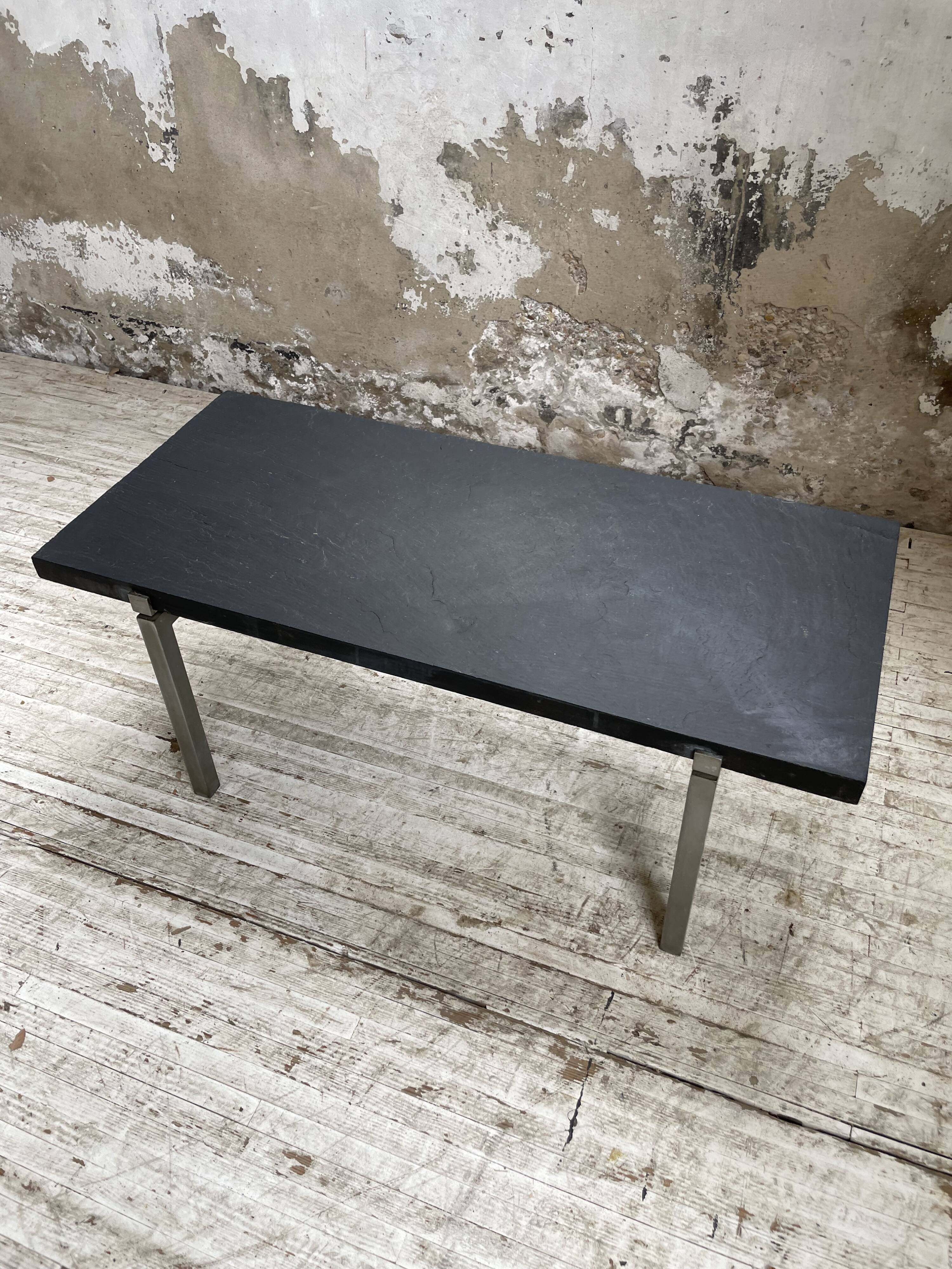 1950s slate coffee table