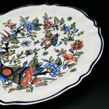 Unique Limoges plate with bird and blue flowers motif – 1224a2