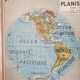 Ancienne carte scolaire Delagrave Gibert 7, 1930 - Planisphère, mappemon