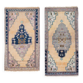 Lot de 2 tapis turcs vintage faits main