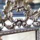 Antique/Rocaille/Louis XV Style Table Mirror. In silver-plated bronze