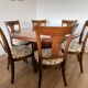 Vintage 1970s Grange dining table Round extendable 1.4-1.9m - with 6 chairs