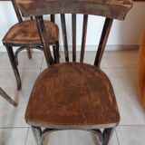 4 dark Luterma bistro chairs, sanded. Painting possible.