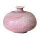 Pink and white ceramic vase, 70s