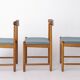 Set of 5 Vintage Oak Dining Chairs Germany 1960s Mid Century Modern