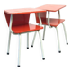 2 fifties red vintage bedside cabinets
