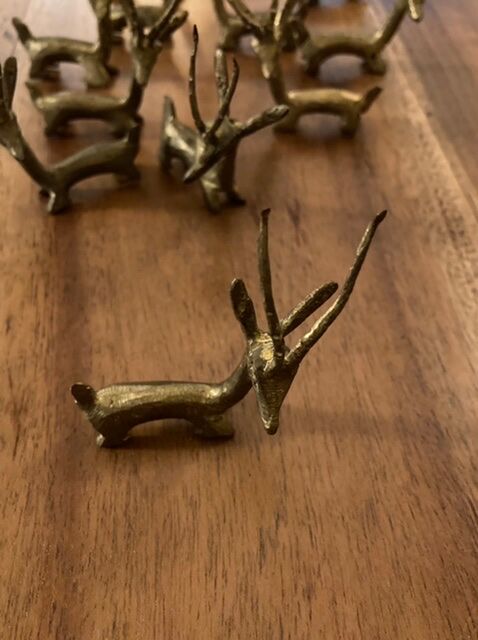 Ethnic bronze knife holders