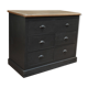 Old commerce stocking furniture has 6 black patinated fir drawers solid oak tray 1930