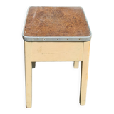Old stool shoeshine chest / formica / 1950s