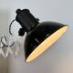 Industrial Black Enamel Scissor Wall Lamp, 1950s