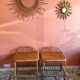 Vintage rattan bedside tables