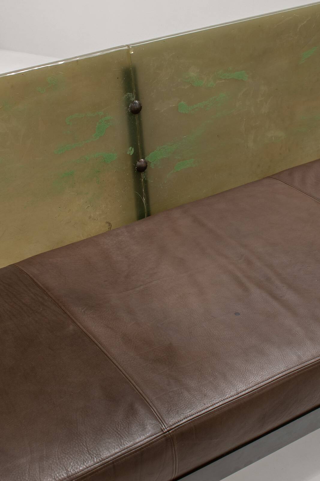 Sculptural Post-Modern Steel Sofa, France 1980s