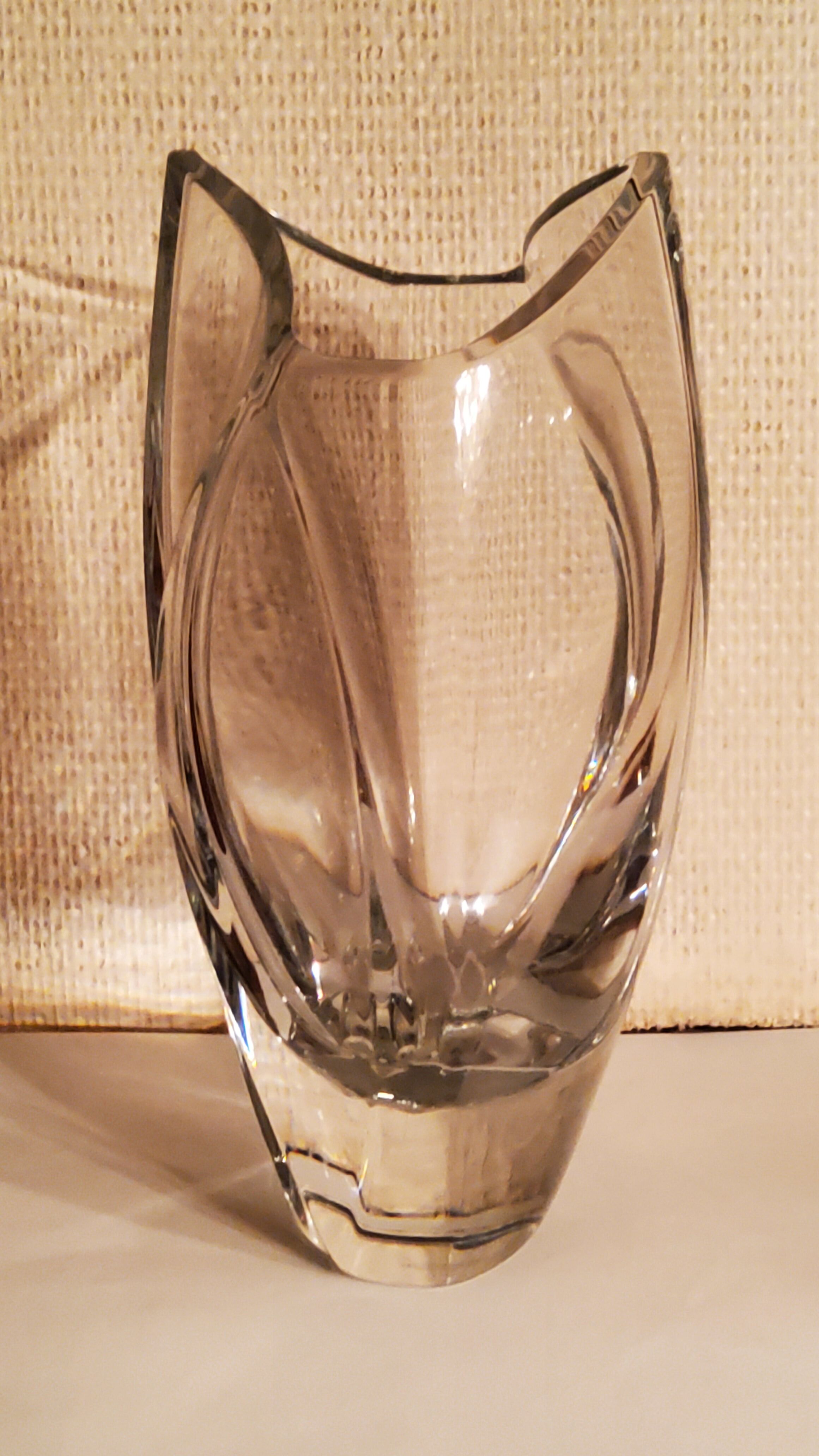 Baccarat vase signed Robert Rigot model Giverny 28cm