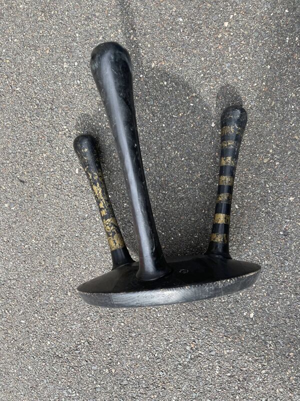 Original Ingvar Kamprad Habitat Tabouret noir et or 2 Pièces