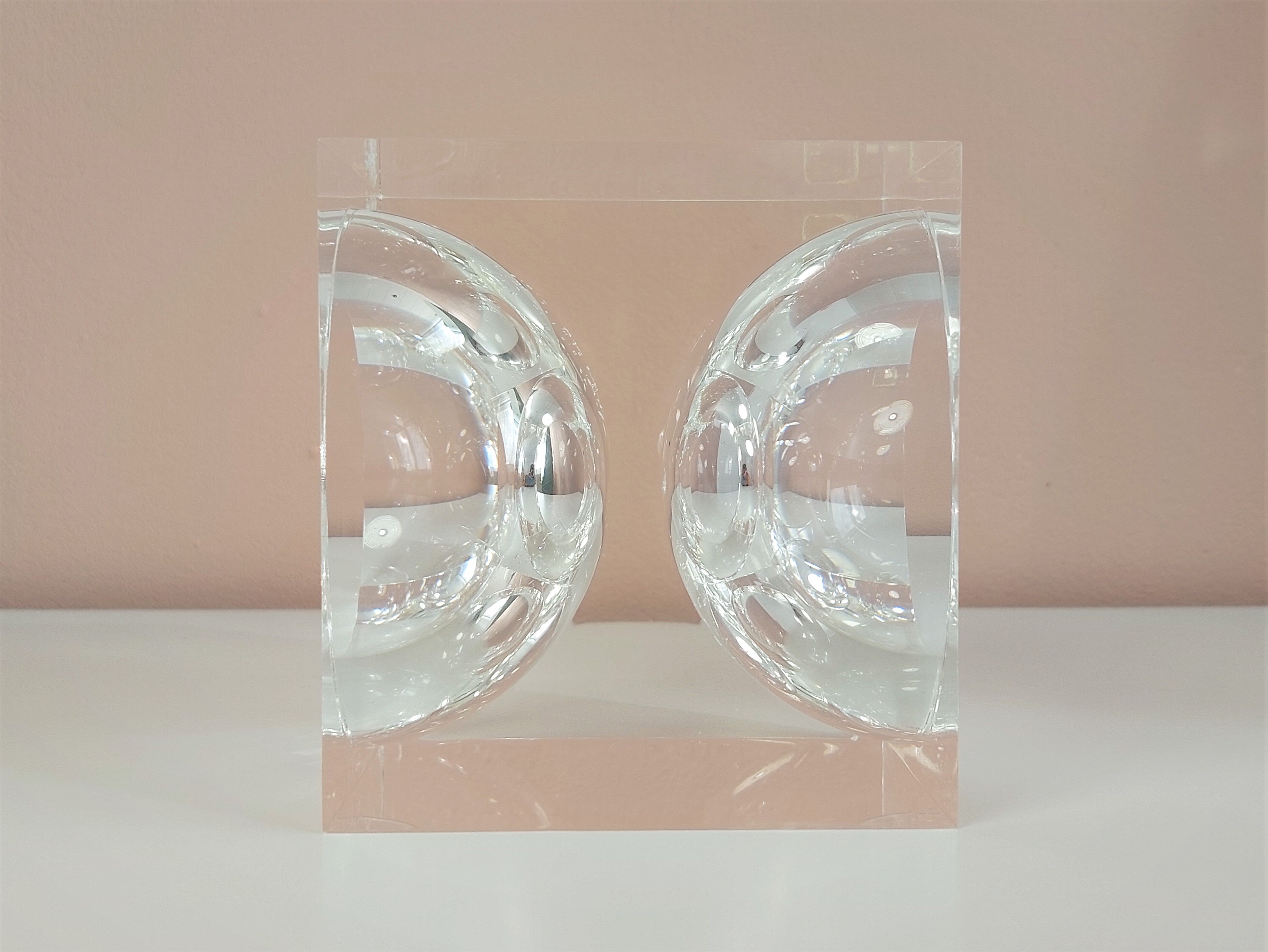 Acrylic Op-Art Sculpture by Team Guzzini 1970's.
