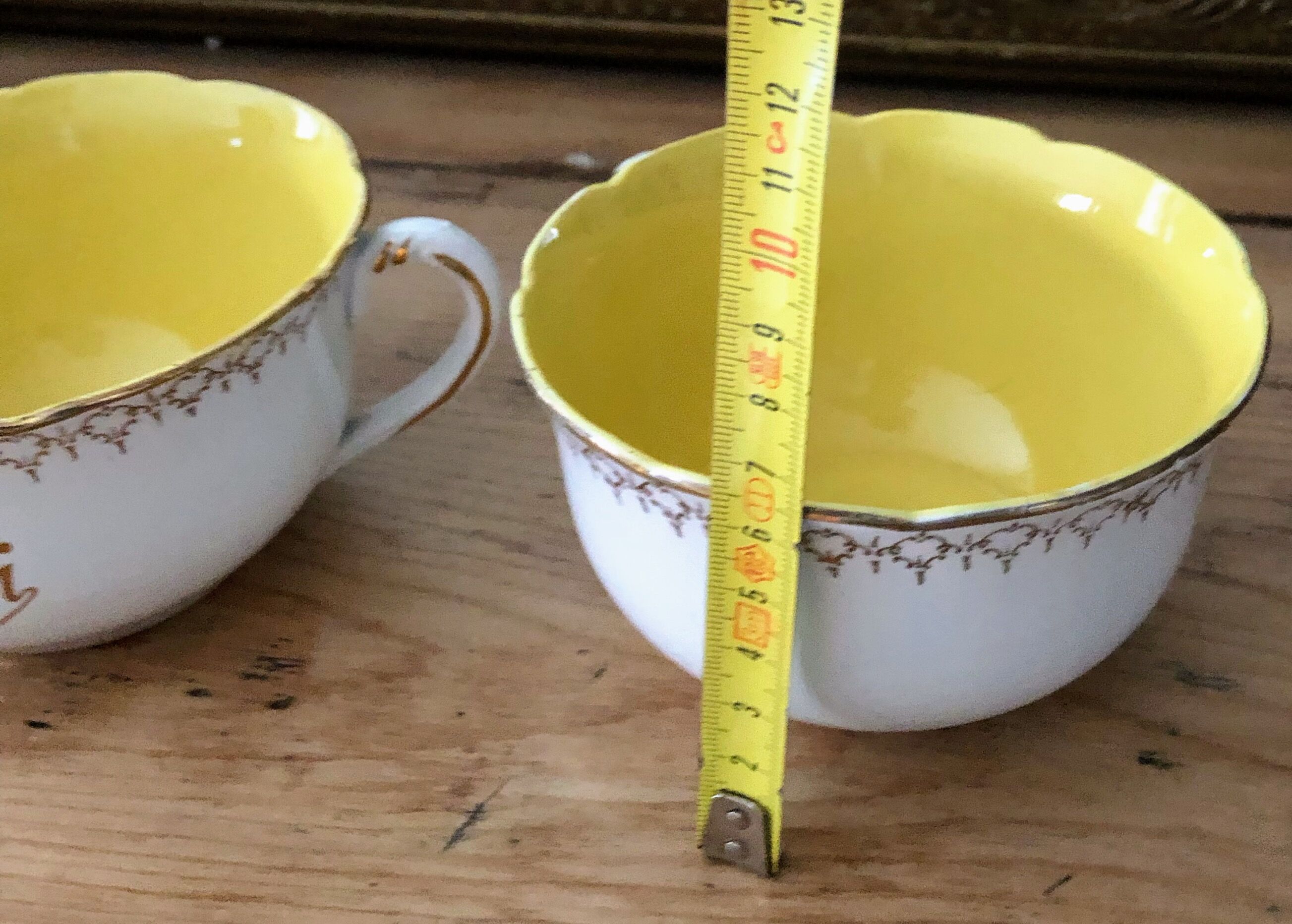 2 large Sarreguemines cups