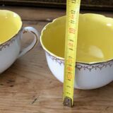 2 large Sarreguemines cups