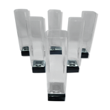 6 vintage square-stemmed glasses