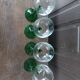Verres à vin d'Alsace pied vert vintage