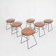 Cees Braakman for Pastoe KM05 metal wire stools, The Netherlands 1958