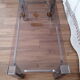 Vintage 70s lounge coffee table chrome-plated base and smoky glass tray
