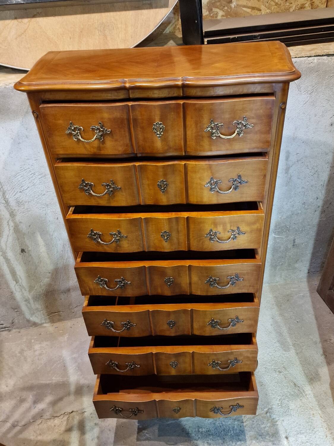 Weekly chest - Louis XV style - Solid wood