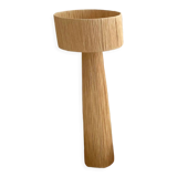 Minimalist raffia floor lamp