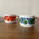 Duo de tasses arcopal vintage années 80, motif Lotus