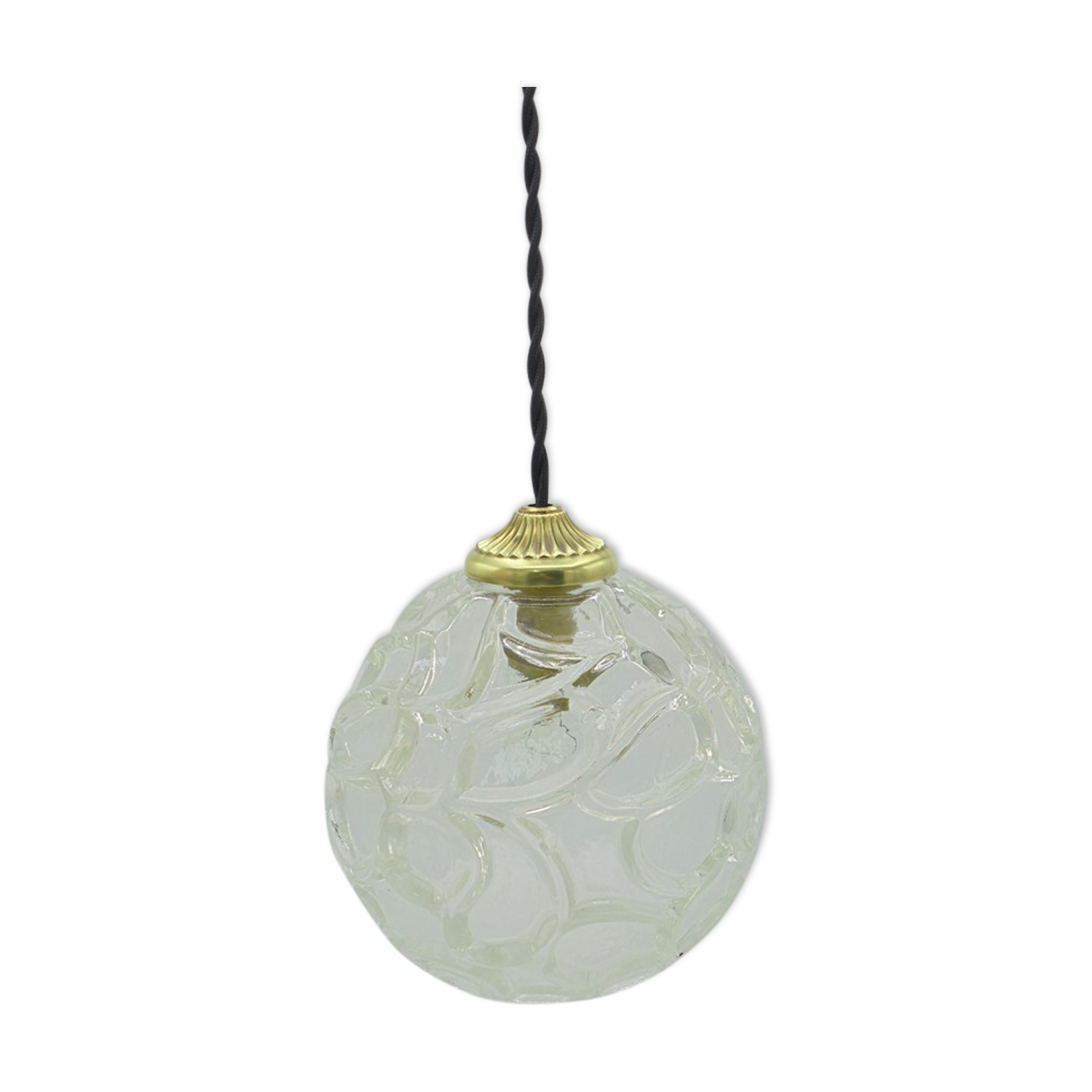 Glass ball pendant light