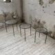 50s metal and glass nesting coffee tables