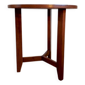 Wooden coffee table / Round side table