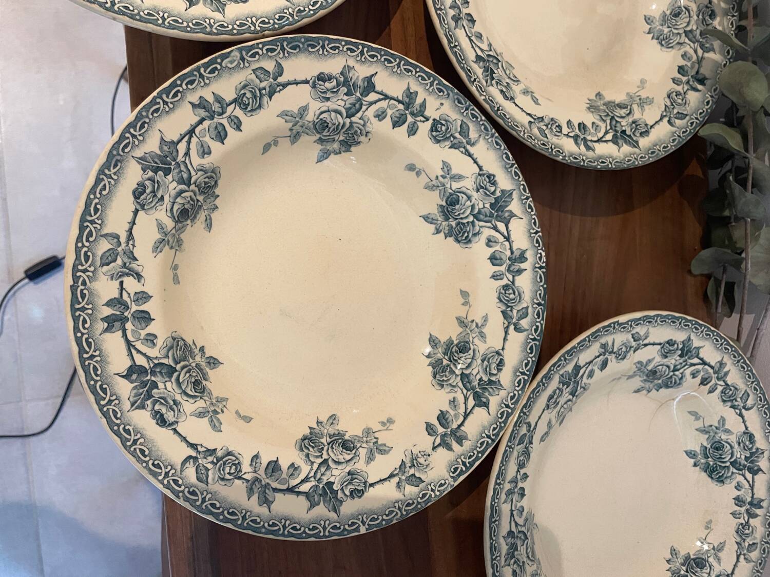 Lot de 3 assiettes terre de fer