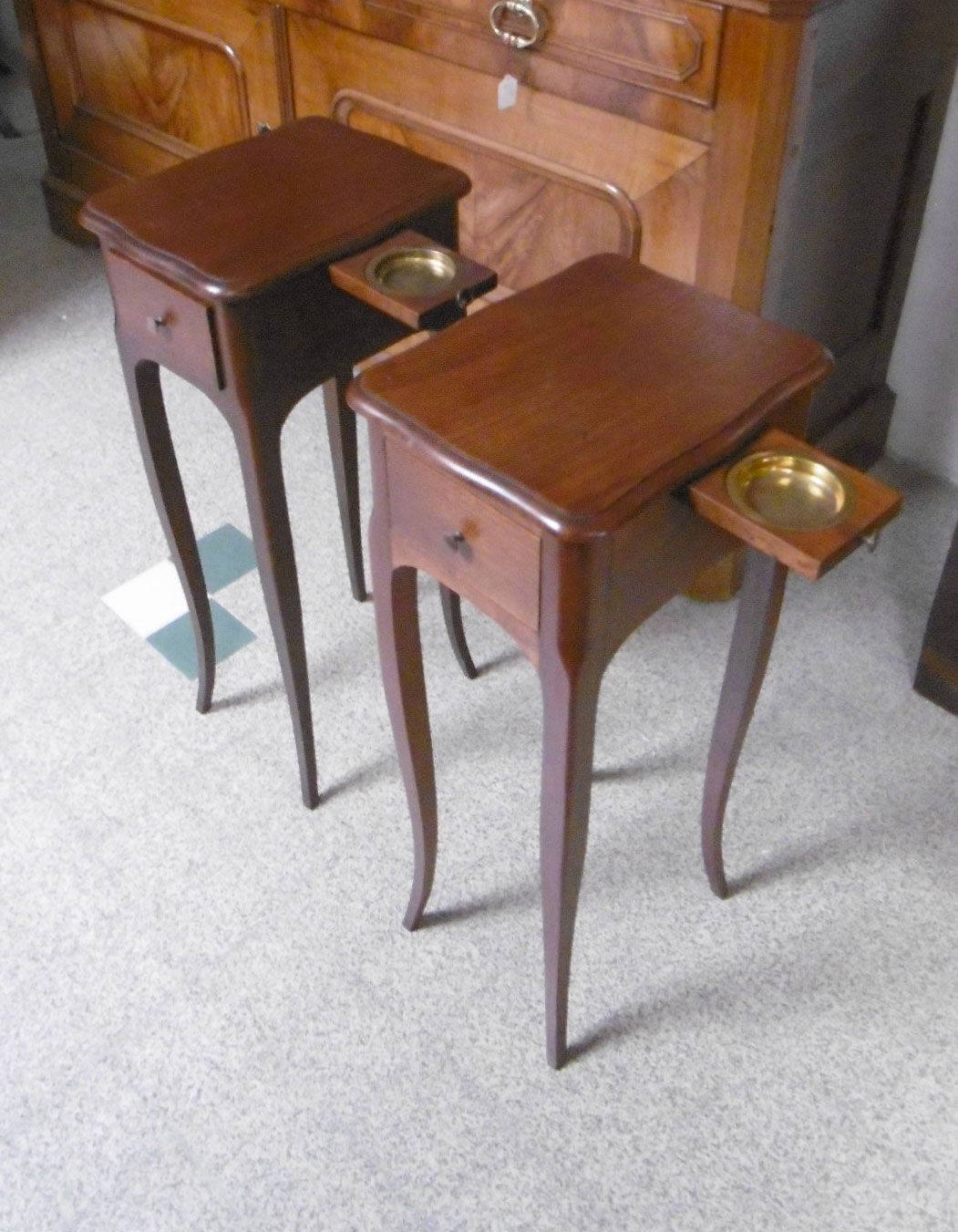 Pair of Louis XV style bedsides in cherry