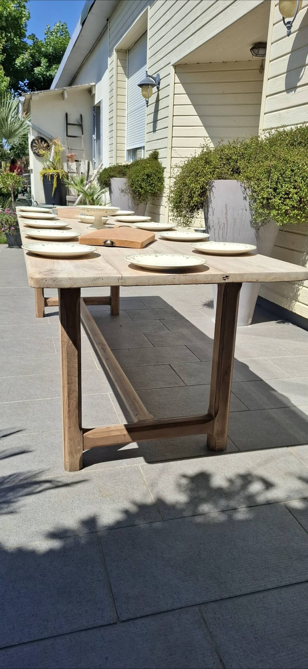 Large renovated old farmhouse table