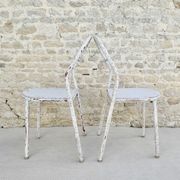 Paire de chaises Mobilor, en métal et bois