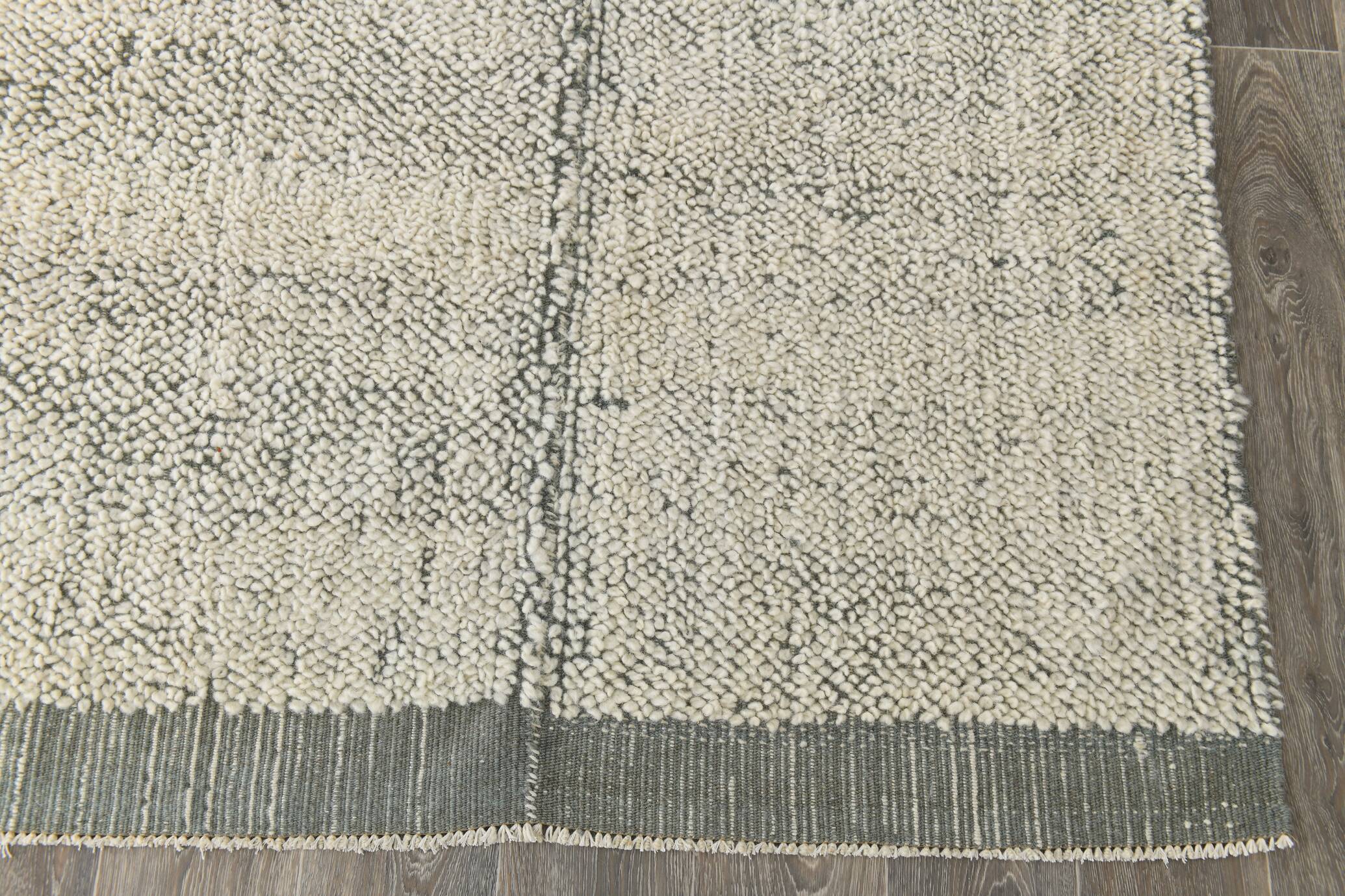 8x10 Handmade Wool Ash Green Modern Turkish Rug, 261x309Cm SK 34930