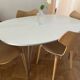 Table Superellipse B611 blanc et piètement chromé, Fritz Hansen