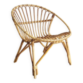 Vintage rattan armchair