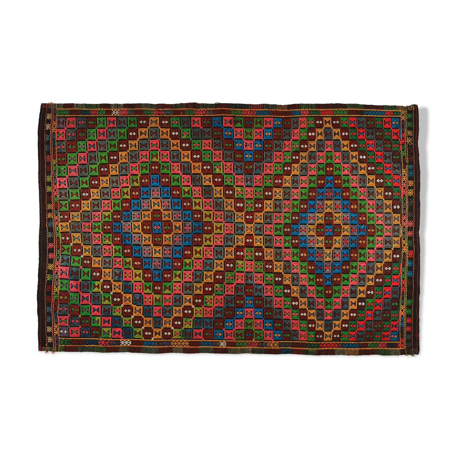 Anatolian handmade kilim rug 302 cm x 192 cm