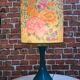 Blue ceramic table lamp