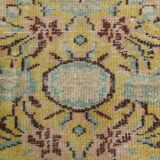 3x10 Light Green & Cream Antique Vintage Runner Rug, 80x296Cm