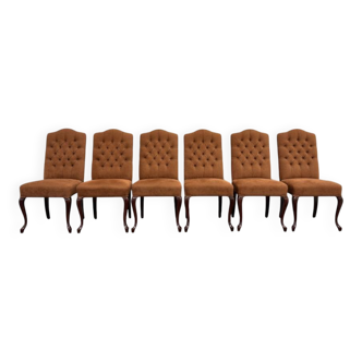Set of Classic English Upholstered Chesterfield Chairs