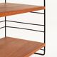 Scandinavian Freestanding Teak and Metal Bookcase, 1960s
