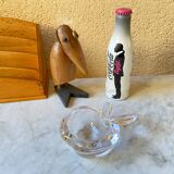 Cendrier pomme cristal de vannes France vintage années 70