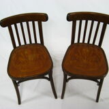 Paire de chaises bistrot gaufrée